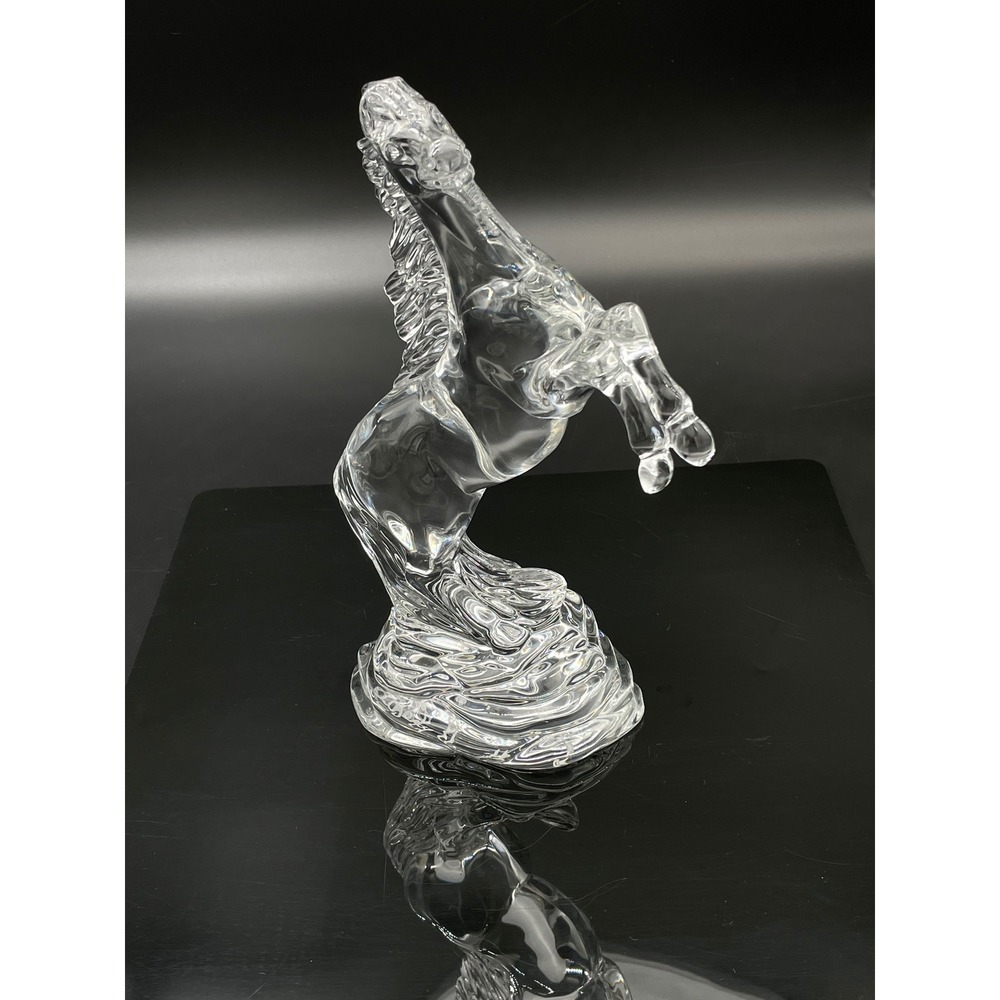 Vintage Waterford Crystal Rearing Horse Stallion Sculpture Equestrian Figurine